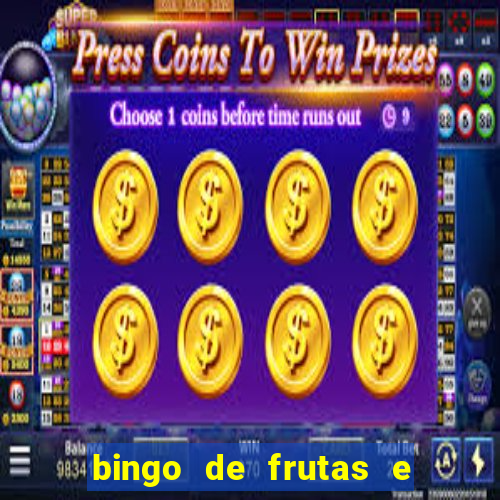 bingo de frutas e legumes para imprimir